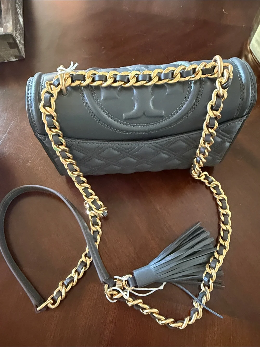 NWT Tory Burch Small Matte Fleming Crossbody Bag/Dust Bag $498